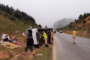 Hiện trường vụ tai nạn giao thông.