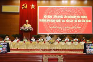 Tổng Bí thư Nguyễn Phú Trọng dự Hội nghị toàn quốc các cơ quan nội chính