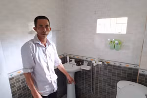 Khu vực nhà tắm nơi xảy ra vụ việc.