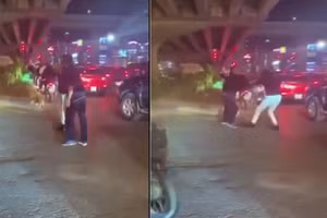 Bị hành hung khi nhắc nhở xe khác đỗ sai làn đường gây ùn tắc