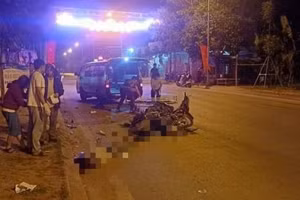 Hiện trường vụ tai nạn.