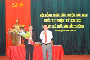 Bà Giang H’Đan khi được bổ nhiệm giữ chức Phó Chủ tịch UBND huyện Đak Đoa.
