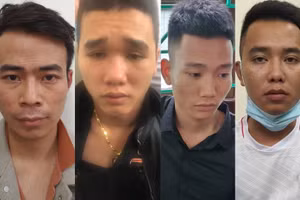 4 đối tượng dựng lên màn kịch bắt cóc, đòi tiền chuộc. Ảnh: Công an Hà Nội.