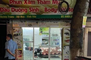 Hiện trường vụ án mạng.