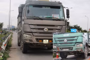 Xử lý 2 phương tiện vi phạm trọng tải trên cầu Thăng Long