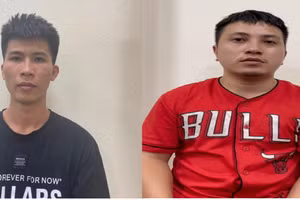 Đối tượng Ngô Thế Quyền (trái); Nguyễn Minh Hoàng.