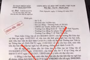 Văn bản làm giả được chia sẻ trên mạng xã hội