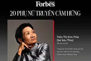 Bà Sáu Thia vừa được Tạp chí Forbes Việt Nam bình chọn là một trong 20 phụ nữ truyền cảm hứng năm 2021.