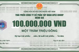 Trái phiếu của Công ty cổ phần Tập đoàn Apec Group.