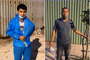 Tài xế Lý Chí Lộc (trái) và Đặng Huy Tú. Ảnh: Công an Bà Rịa - Vũng Tàu.