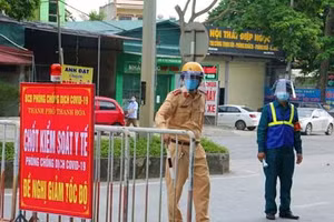 Một chốt kiểm soát dịch bệnh Covid-19 ở tỉnh Thanh Hóa.