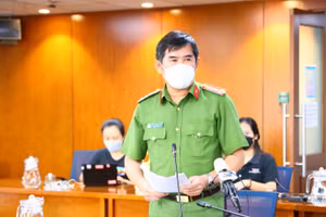 Thượng tá Huỳnh Quang Tuyến, Phó Trưởng Phòng Tham mưu Công an TP. Hồ Chí Minh. Ảnh: Vân Anh.