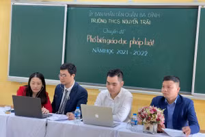 Trường THCS Nguyễn Trãi sôi nổi tổ chức Chuyên đề phổ biến, giáo dục pháp luật cho học sinh