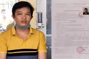 Đối tượng Nguyễn Thanh Tú tại cơ quan chức năng. Ảnh: Công an An Giang.