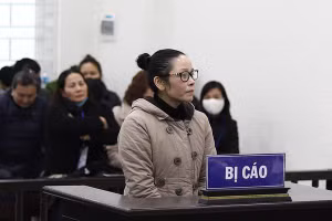 Nguyễn Thị Lan tại phiên xét xử trước đó. Ảnh: VietnamNet.