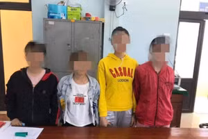 4 trong số 8 thiếu nữ được cơ quan chức năng giải cứu.