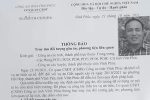 Phát thông báo truy tìm đối tượng sát hại vợ cũ tại quán cắt tóc