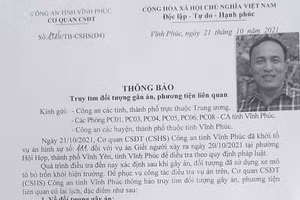 Phát thông báo truy tìm đối tượng sát hại vợ cũ tại quán cắt tóc