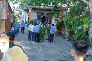 Hiện trường vụ án mạng nghiêm trọng. Ảnh: Đại Thắng.