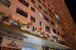 Toà nhà nơi xảy ra sự việc.