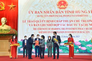 Tỉnh Hưng Yên trao quyết định đầu tư cho dự án “siêu nhà máy sữa” 4.600 tỷ của Vinamilk và Vilico 