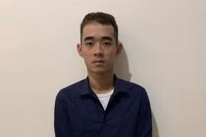 Đối tượng Nguyễn Thế Tài tại cơ quan điều tra. Ảnh: Công an Hà Tĩnh.