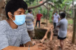 Đối tượng Trần Thanh Hải tại cơ quan chức năng.