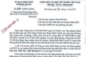 Hà Giang ra Văn bản hoả tốc yêu cầu dừng hoạt động dịch vụ karaoke, quán bar…từ 12h ngày 3/5