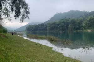 Cơ quan chức năng đang tìm kiếm tại khu vực xảy ra vụ việc.