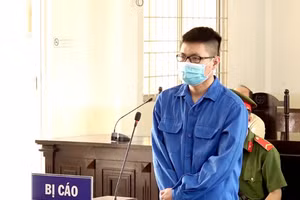 Bị cáo Nguyễn Thiện Nghị tại phiên tòa xét xử. Ảnh: Công an An Giang.