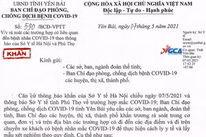 Thông báo rà soát các trường hợp có liên quan đến BN3116.