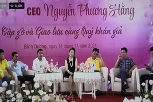 Buổi livestream ngày 14/11 do vợ chồng bà Nguyễn Phương Hằng và ông Huỳnh Uy Dũng tổ chức tại khu du lịch Đại Nam.