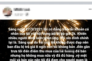 Anh Leo Văn M. đăng tải nội dung đính chính thông tin vải thiều bị ép giá còn 2.000 đồng/kg.