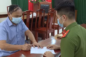 Đối tượng Lê Đăng Bằng tại cơ quan chức năng. Ảnh: Công an Bắc Ninh.