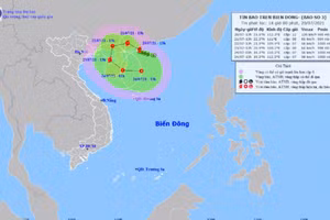 Hình ảnh vệ tinh cơn bão số 3.