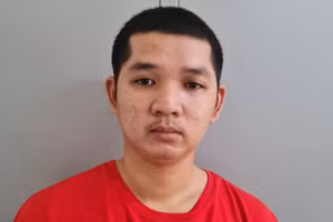 Lý Văn Tâm tại cơ quan điều tra. Ảnh: Công an An Giang.