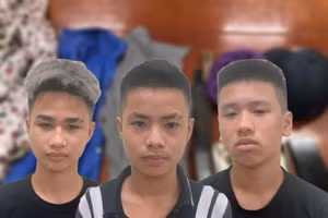 3 thiếu niên có hành vi mang hung khí đi cướp tài sản. Ảnh: Công an Hà Nội.