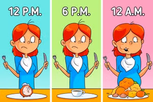 Đói dẫn đến ăn quá nhiều: Những người hay bỏ bữa hoặc ăn uống thất thường thường ăn quá nhiều để bù lại lượng thức ăn mà họ bỏ qua. Tuy nhiên, cơ thể con người lại cần dinh dưỡng ổn định sau từ 3 – 4 giờ để duy trì quá trình trao đổi chất. Việc bị đói sẽ khiến bạn dễ cáu kỉnh, thèm ăn và giảm lượng đường trong máu.