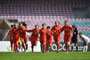 Đội tuyển bóng đá nữ Việt Nam lần đầu tiên giành tấm vé vào vòng chung kết World Cup nữ 2023. Ảnh: VFF.