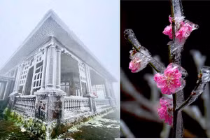 Ngắm vẻ đẹp Mẫu Sơn những ngày băng tuyết phủ