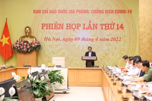 Thủ tướng Chính phủ Phạm Minh Chính chủ trì phiên họp Ban Chỉ đạo Quốc gia phòng chống dịch COVID-19 ngày 9/4/2022