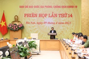 Thủ tướng Chính phủ Phạm Minh Chính chủ trì phiên họp Ban Chỉ đạo Quốc gia phòng chống dịch COVID-19 ngày 9/4/2022