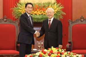 Tổng Bí thư Nguyễn Phú Trọng tiếp Thủ tướng Nhật Bản Kishida Fumio