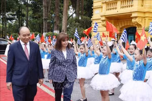 Chủ tịch nước chủ trì Lễ đón Tổng thống Hy Lạp thăm chính thức Việt Nam