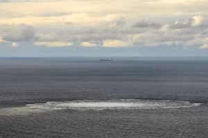 Hiện trường vụ nổ đường ống dẫn khí đốt Nord Stream ngày 6/2022. Ảnh: RT