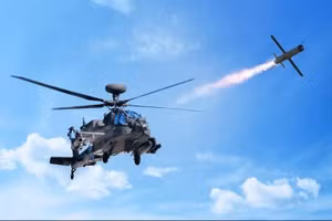 Trực thăng Apache Mỹ phóng tên lửa Spike NLOS.