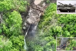 Hình ảnh T-62MV bị phá hủy do Ukraine công bố.