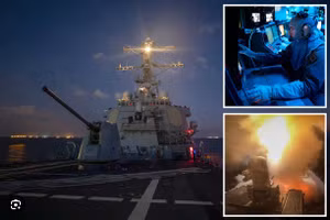 Chiến hạm Mỹ đánh chặn UAV của Houthi trên Biển Đỏ.