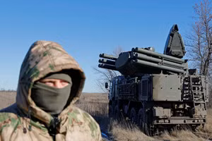 Hệ thống Pantsir Nga triển khai tại Ukraine.