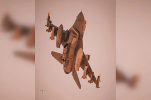 Tiêm kích F-16 Mỹ xuất hiện với 2 quả bom B61 dưới cánh.